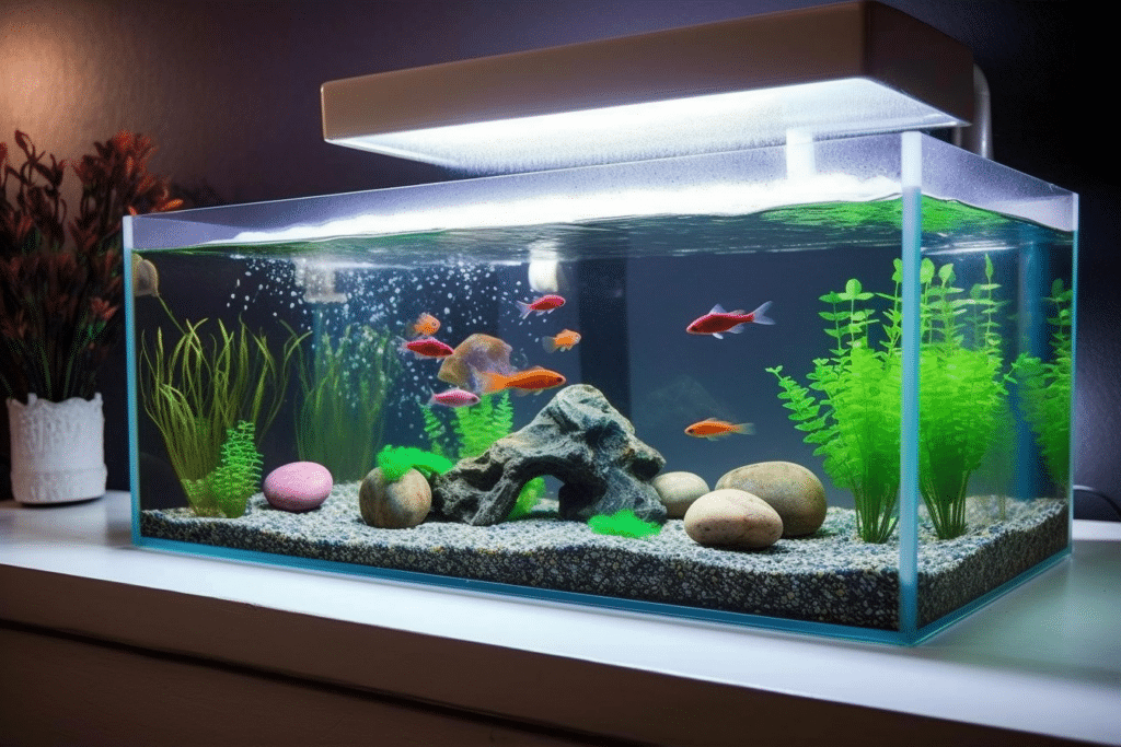 Aquarium with air stone