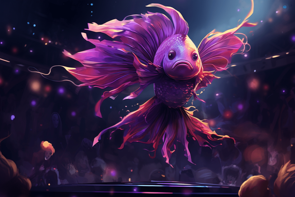 purple fighting fish