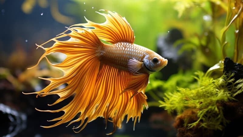 A golden betta fish Do betta fish get lonely